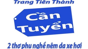 Cần Tuyển : 2 Thợ phụ nghề nệm da xe hơi -  tại : CTy Trang Tiến Thành