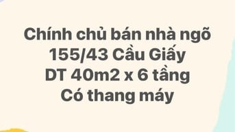 Bán nhà 6 tầng mới xây lô góc ngõ 155/43 đường Cầu Giấy