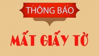Thông báo mất giấy tờ hồ sơ căn hộ Sky Retreat