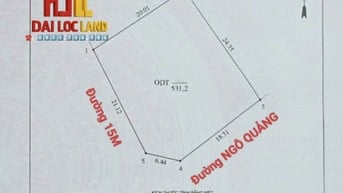  Lô GÓC 531,2m2 _ Siêu Kinh Doanh_ Đất Biển Cửa Lò _ đường NGÔ QUẢNG