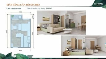 K-HOME APARTMENT 778 triệu/căn –Diện tích 35m² –Giá từ: 21,5triệu/m²