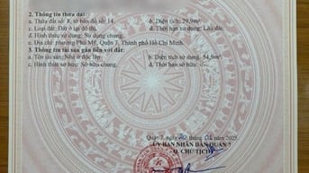 Nhà Trệt Lầu Mặt Tiền Hẻm Xe Hơi Q7 Hẻm Thông