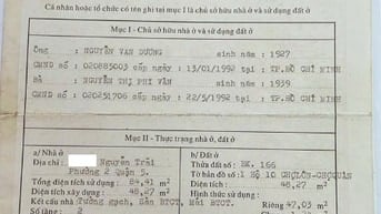Bán nhà hẻm 3m(BG) Nguyễn Trãi P.2, Q.5 giá 8 tỷ