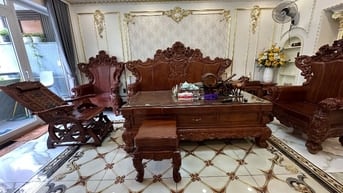 Cho thuê căn shophouse 1T3L khu Văn Hoa Villa, đầy đủ nội thất gỗ 