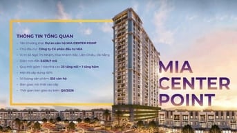 CHỈ 2 SUẤT NGOẠI GIAO VIEW BIỂN MIA CENTER POINT, CĂN HỘ TRUNG TÂM GIÁ