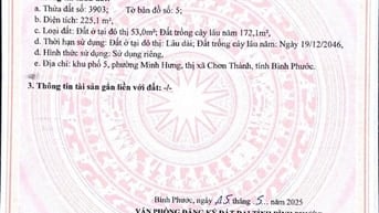 Cách KCN Minh Hưng 300m vị trí quá đẹp để ở hoặc đầu tư