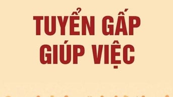 Cần tìm gấp 1 giúp việc gia đình biết sắp xếp công việc, trung thực,