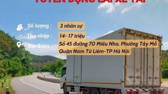 Tuyển Lái Xe Tải 1.25t đến 10 tấn Tại Hà Nội