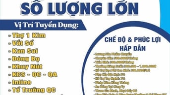CÔNG TY TNHH MAY MẶC ACP TUYỂN DỤNG SỐ LƯỢNG LỚN
