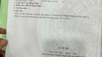 Bán nhà đường số 5, giáp nguyễn sơn tân phú