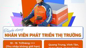 GIAO HÀNG NHANH TUYỂN SHIPPER 8-15 TRIỆU TẠI VINH