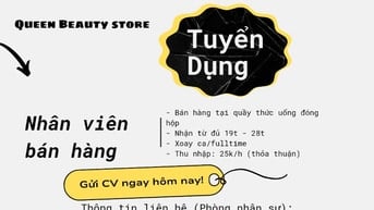 VIỆC LÀM XOAY CA/ FULLTIME CHO SINH VIÊN - Có hỗ trợ lương tuần 