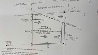 Bán đất Tân Kiên Bình Chánh, đường Nguyễn Duy Phương DT 346,6m thổ cư