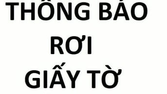 Thông báo rơi giấy tờ, ngày đăng 2/8/2025