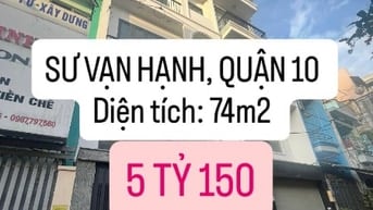 5️⃣ TỶ 1️⃣5️⃣0️⃣ NHÀ SƯ VẠN HẠNH, Q.10 HẺM 5M THUÊ 20 TRIỆU - TẶNG NT 