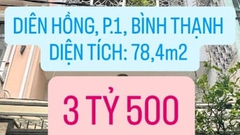 🌿 Chủ hạ giá còn 3Tỷ500 bán gấp nhà đường Diên Hồng, Bình Thạnh 
