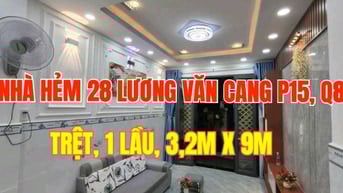 Nhà mới tuyệt đẹp, Hẻm 28 Lương Văn Can, P15,Q8. 1Trệt,1lầu, 3,2m x 9m