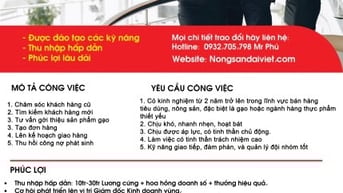 Nhân viên kinh doanh ngành nông sản