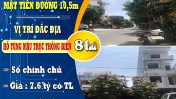 BÁN LÔ ĐẤT MẶT TIỀN ĐƯỜNG 10,5 HỒ TÙNG MẬU TRỤC THÔNG BIỂN