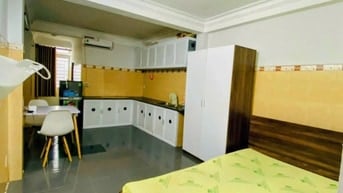 Phòng trọ Gò Vấp phòng full nội thất, sân sau thoáng mát cho nuôi pet.
