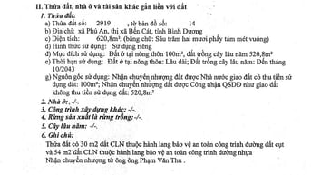 BÁN ĐẤU GIÁ TS VIB L7_TX BẾN CÁT, BÌNH DƯƠNG, NAY LÀ P. PHÚ AN, TP.HCM
