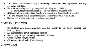 Tuyển nhân viên Kinh Doanh (mảng Sơn Gỗ)