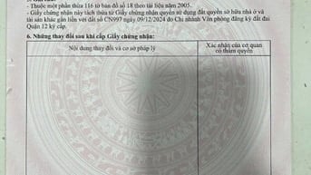 ĐẤT THỔ CƯ ĐƯỜNG THẠNH XUÂN 38, QUẬN 12