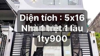 Nhà 1 Trệt 1 Lầu - Sổ sẵn - Ngân hàng hỗ trợ vay 80%