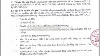 BĐS tại xã An Linh, huyện Phú Giáo, Bình Dương (xã An Long, Tp.HCM)