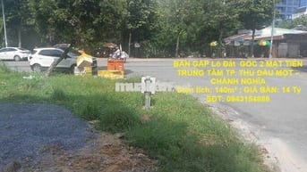 ĐẤT 2 MẶT TIỀN TRUNG TÂM TP. THỦ DẦU MỘT CHÁNH NGHĨA – 140M² – GIÁ TỐT