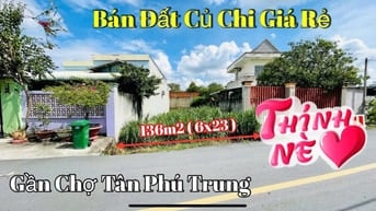 ĐẤT MẶT TIỀN ĐƯỜNG NHỰA. 136M2 THỔ CƯ.SHR tại CỦ CHI .GIÁ NGỌP 790TR
