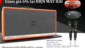 Loa di động Aurec CH390 Pro II khuyến mãi chân gỗ kê loa 