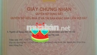 Bán đất chính chủ khu tái định cư long bình Sổ đỏ thổ cư 75,6m2