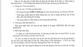 Cần thanh lý tài sản (vỏ bình gas bằng thép)