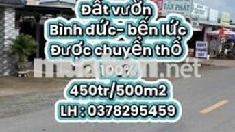 đất vườn bình đức bến lức - long an 500m2 , giá : 390 triệu
