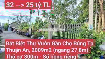 Đất Biệt Thự Vườn Đường CMT 8 vào 30m, P. Hưng Định (Thuận An tp HCM)