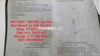 ĐẤT ĐẸP - GIÁ RẺ - Hạ Giá Bán Nhanh Lô Đất Tại Hòa Vang, TP ĐÀ NẴNG