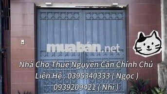 CHO THUÊ NHÀ CHÍNH CHỦ KHÔNG MÔI GIỚI KHÔNG QUA TRUNG GIAN