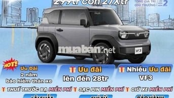 VF3 ưu đãi lên đến 28tr-sẵn xe- LS 3%- Quận 5