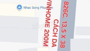 495m2 thổ, MT 826C, Cách Vinhome 200m, Phước V Tây, Cần giuộc, LA