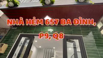 Cần bán gấp nhà mới,  1 Trệt, 2 lầu, DTSD 39m2,Hẻm 657 Ba Đình, P9, Q8