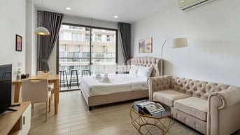 Cho thuê căn hộ studio view ban công mặt tiền đường Ngô Gia Tự