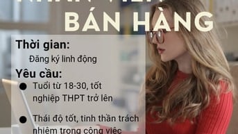 Việc Làm Xoay Ca ( Full-time / Part-time) Không Yêu Cầu Kinh Nghiệm