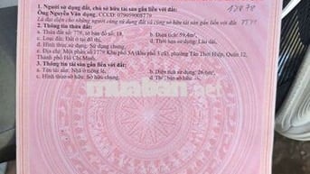 BÁN ĐẤT THỔ CƯ ĐƯỜNG TTH14, QUẬN 12 – SỔ RIÊNG – GIÁ RẺ ĐẦU TƯ NGAY!