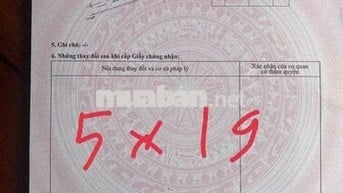 Bán Đất Kế Bên Chợ Đầu Mối Hóc Môn dt 5x19 đường trước đất 6m cụt