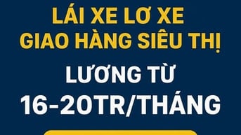 Long An Cần Gấp 10 Tài xế B2,C,D và 30 công nhân lơ xe làm bao ăn ở