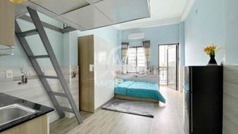 Duplex + giường, ban công, máy giặt riêng, full NT, bảo vệ, gần ĐầmSen