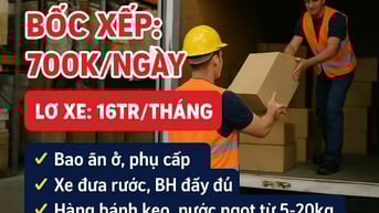 📣CẦN TUYỂN GẤP XẾP HÀNG - 🚚GIAO HÀNG SIÊU THỊ 700K | LÀM LÂU DÀI