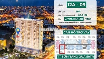 2,7 TỶ- CĂN 2PN MIA CENTER- CHO VAY- TRẢ TRƯỚC 600TR - SẮP BÀN GIAO