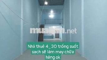 Nhà Thuê 4 ×30  có gác làm may ok.  ĐƯỜNG Lê Thị ngay Vĩnh Lộc A